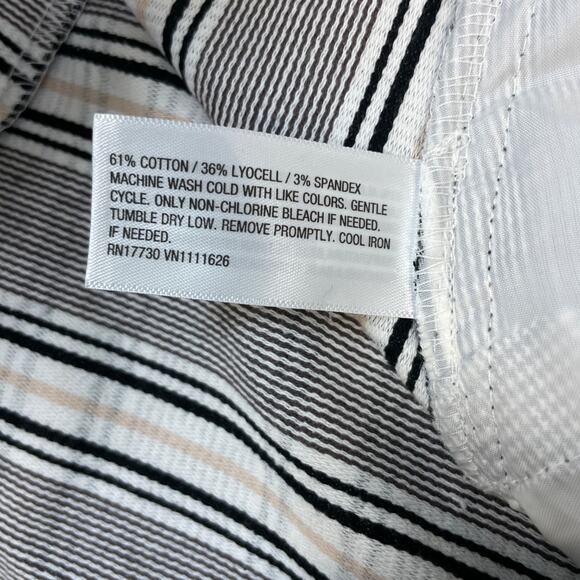 Ava & Viv Women's Cream Plaid High Rise Ankle Tapered Pants Size 24 - Picture 5 of 6